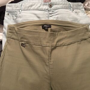 2 Pairs of Cropped Pants, summer weight, J. Jill & Premise